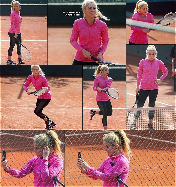  Shakira a été vue prenant un « Cours de Tennis ». 27 Février 2o17 -  Barcelone, Espagne. -