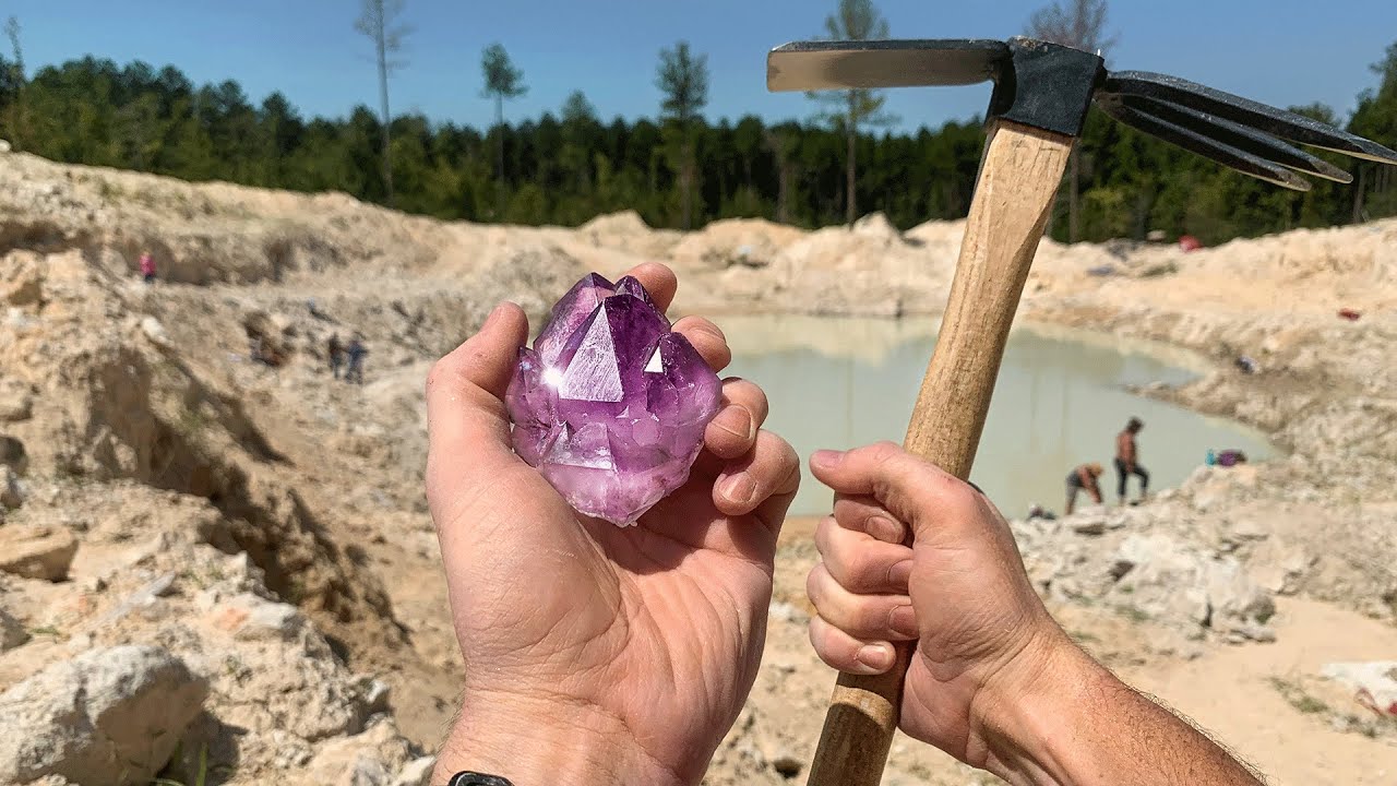 Found Rare Amethyst Crystal While Digging at a Private Mine! (Unbelievable Find) - YouTube