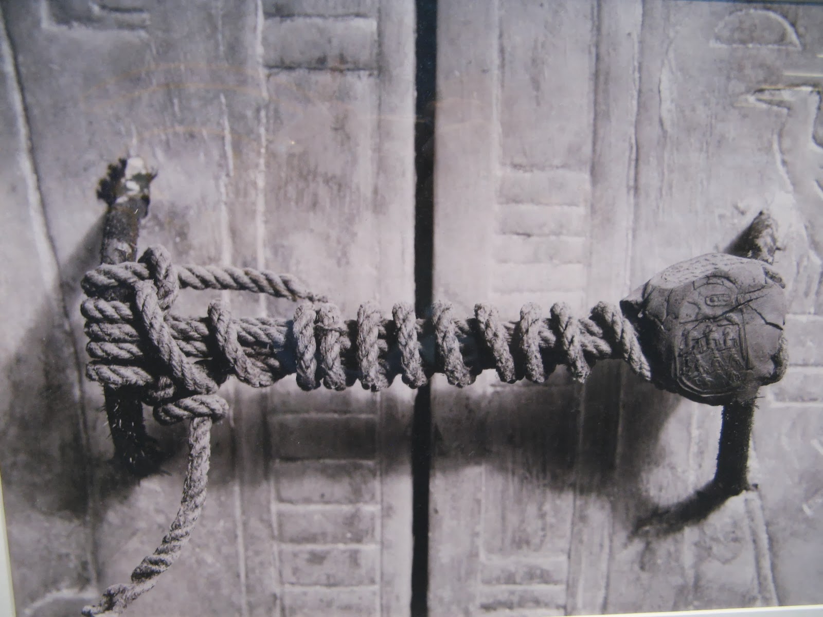 The unbroken seal on King Tutankhamun’s tomb, 1922.
