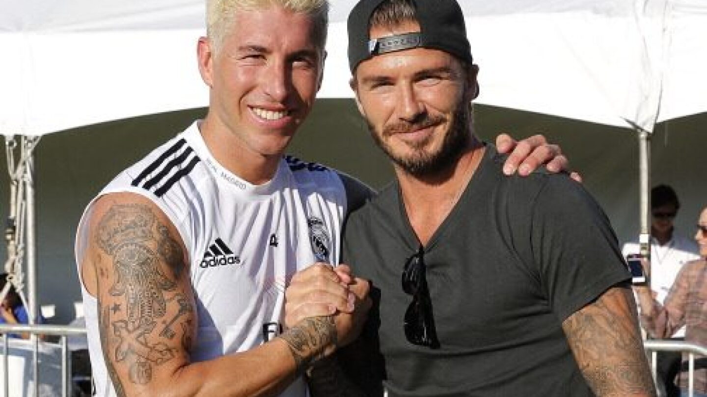 Sergio Ramos and David Beckham