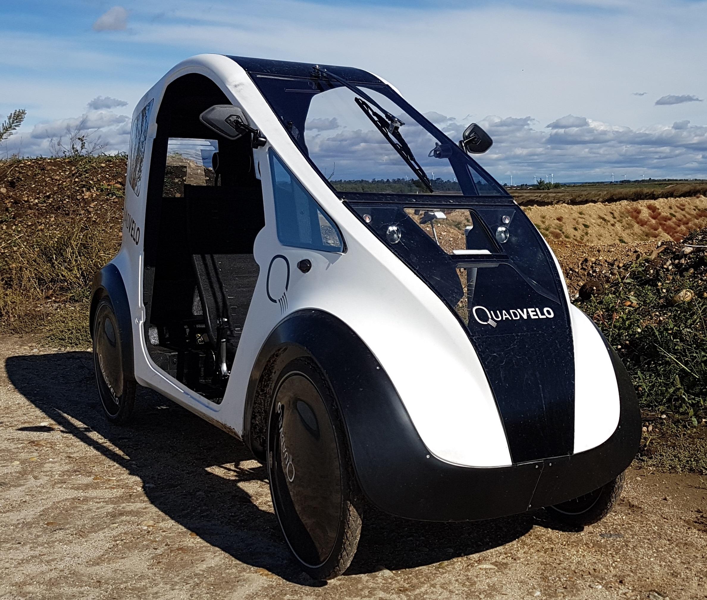 One charge of the Quadvelo's 48V/17-Ah lithium battery should reportedly be good for a range of up to 75 km (47 miles)