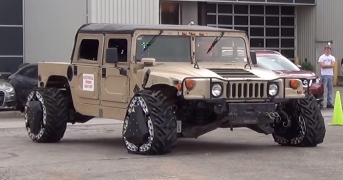 Impressive technology can transform the shape of wheels for military vehicles