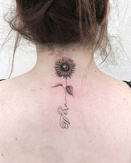 back of neck tattoo