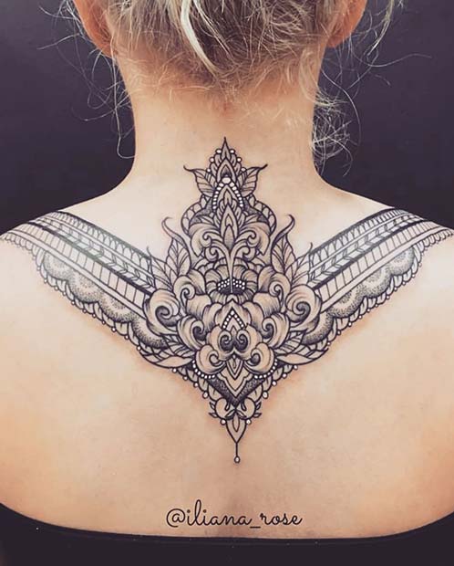 back of neck tattoo