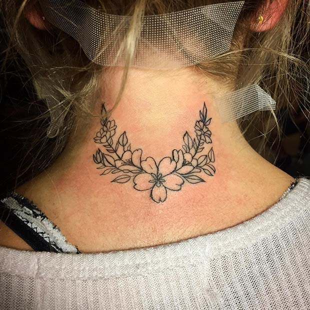 back of neck tattoo