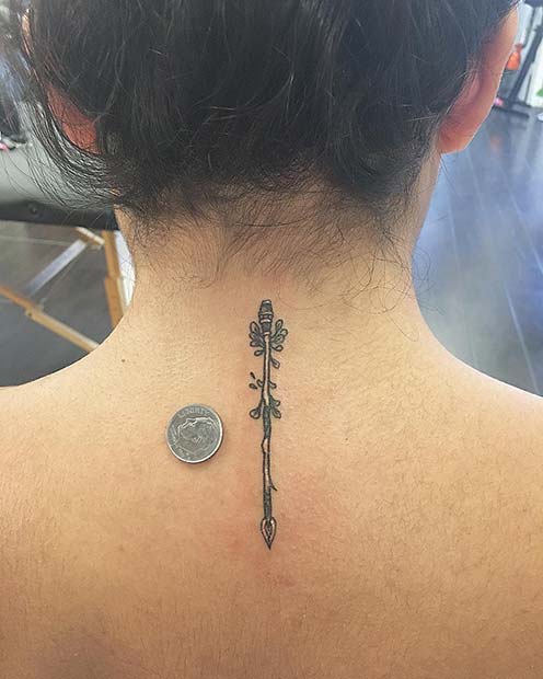 back of neck tattoo