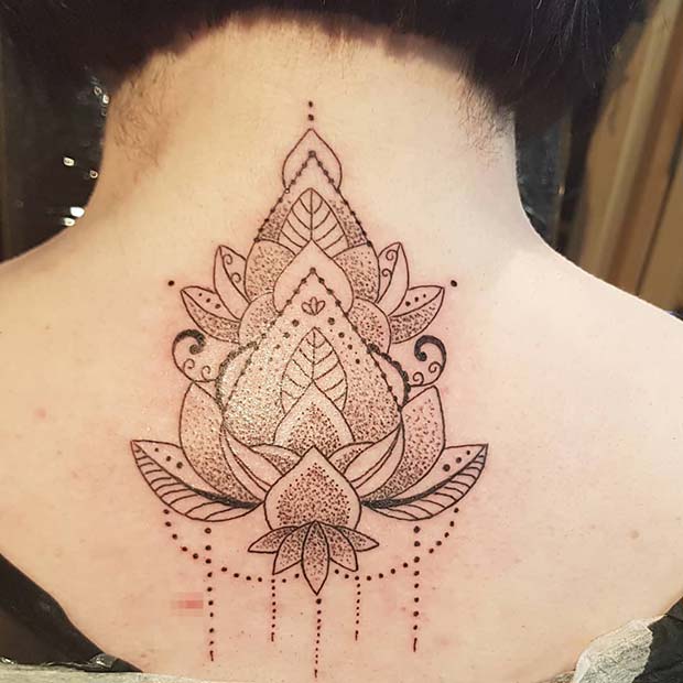 back of neck tattoo