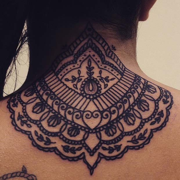 back of neck tattoo