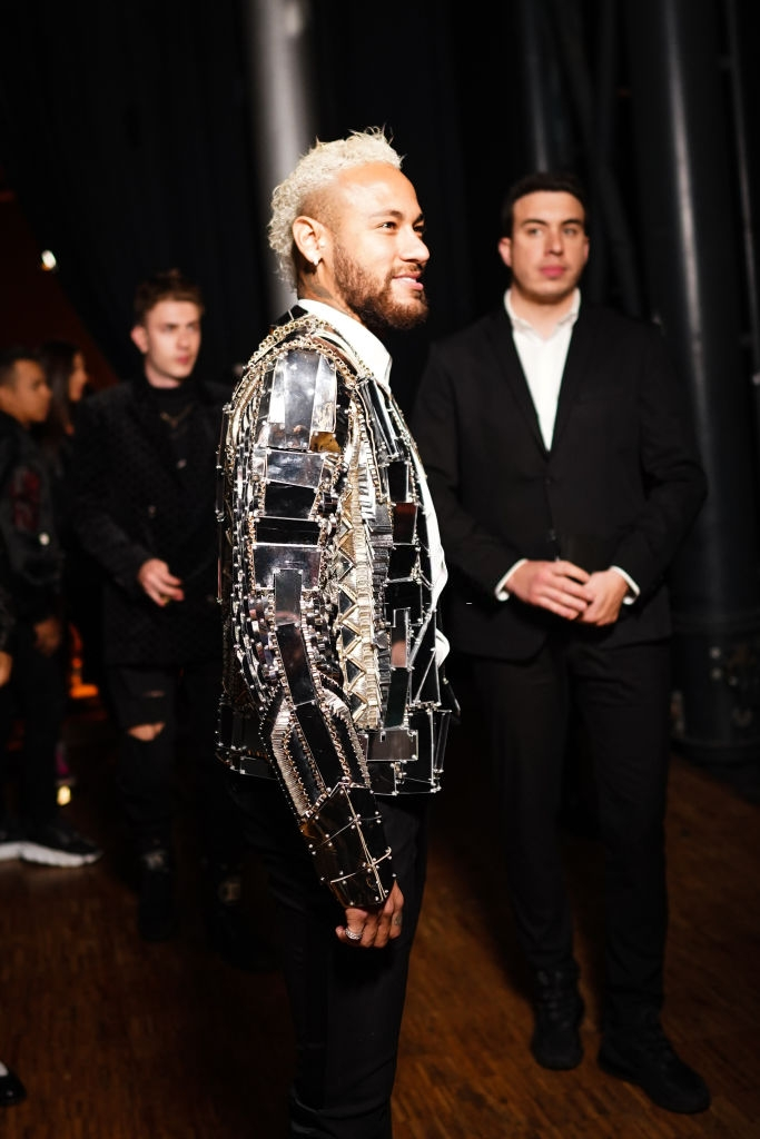 Brazilian Princess — Neymar attends the Balmain Menswear Fall/Winter...