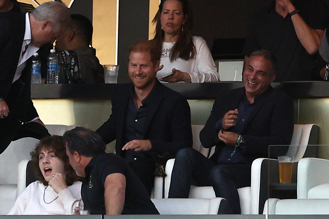 Prince Harry was among the celebs who watched the game