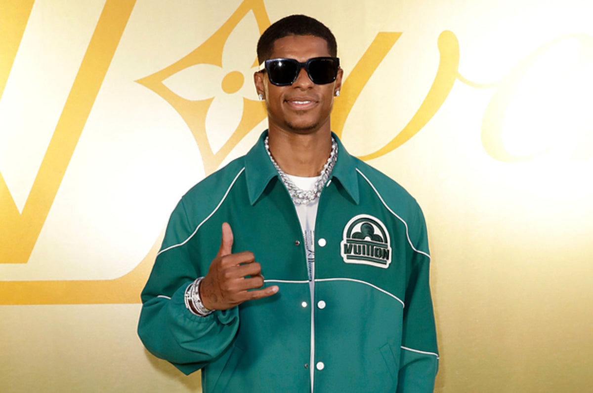 Marcus Rashford Rocks Green Jacket at Louis Vuitton's Spring-Summer '24 Show | Complex