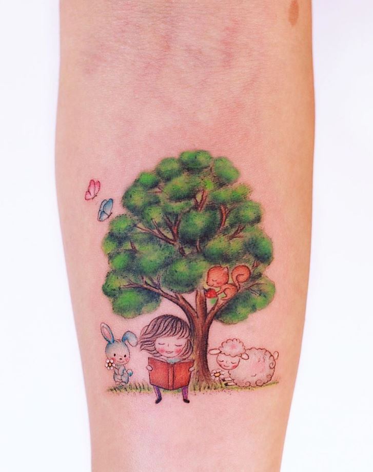 Cute minimalist watercolor tattoos you can't miss in 2023