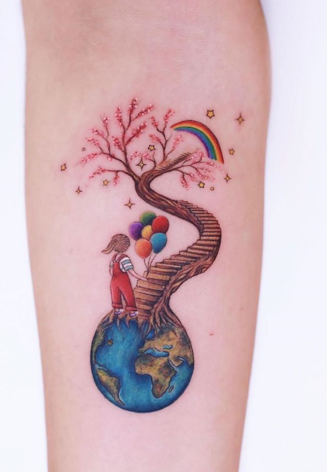 Cute minimalist watercolor tattoos you can't miss in 2023