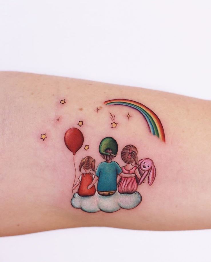 Cute minimalist watercolor tattoos you can't miss in 2023