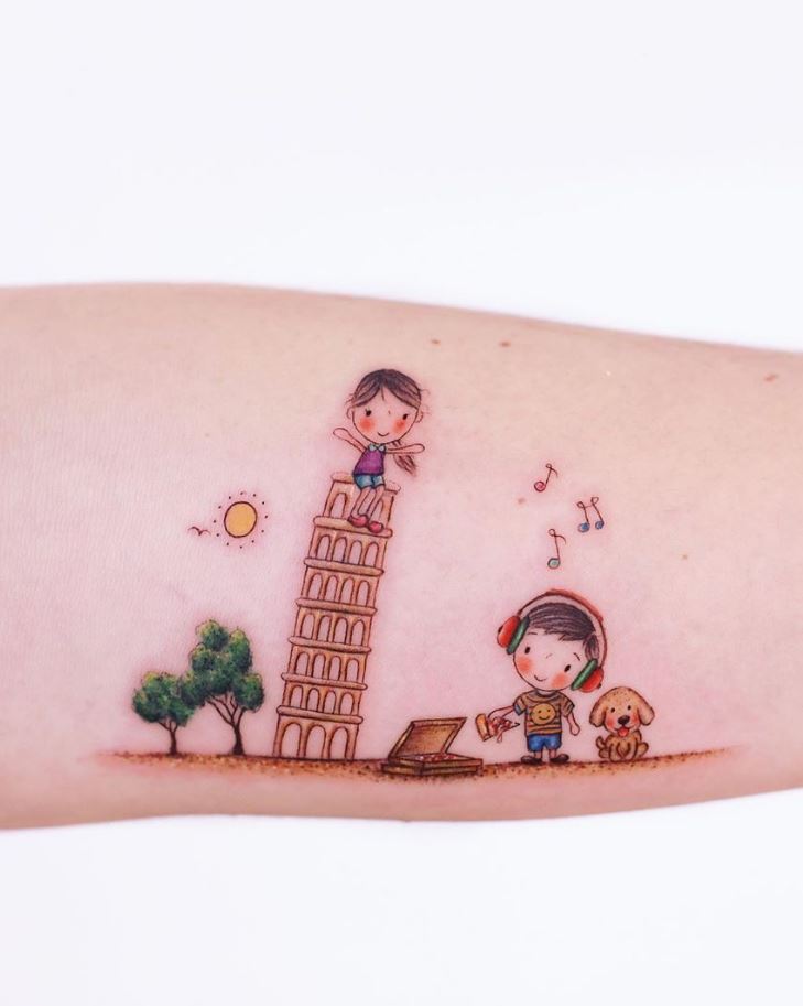 Cute minimalist watercolor tattoos you can't miss in 2023