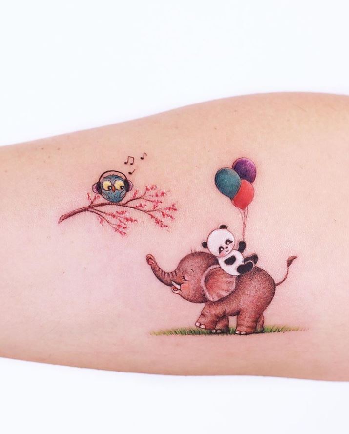 Cute minimalist watercolor tattoos you can't miss in 2023