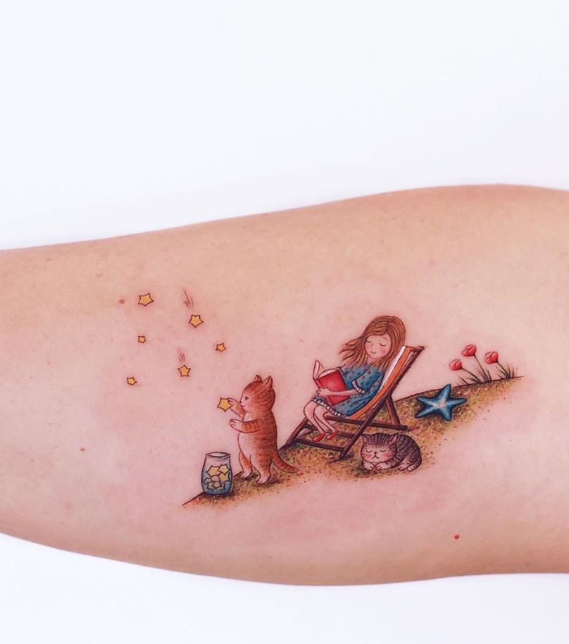 Cute minimalist watercolor tattoos you can't miss in 2023