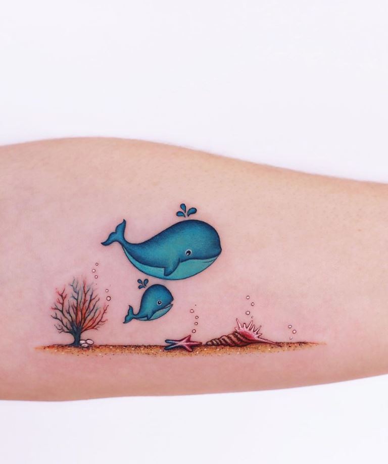 Cute minimalist watercolor tattoos you can't miss in 2023