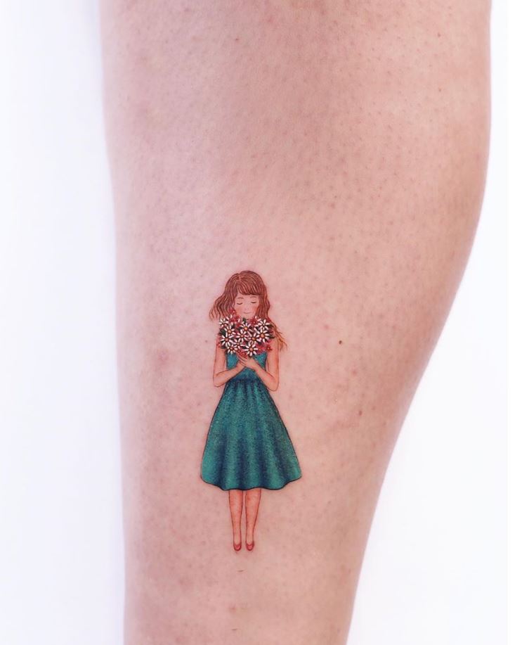 Cute minimalist watercolor tattoos you can't miss in 2023