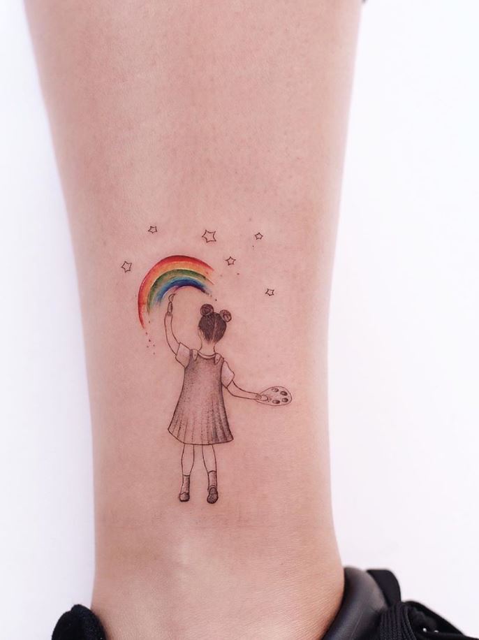 Cute minimalist watercolor tattoos you can't miss in 2023