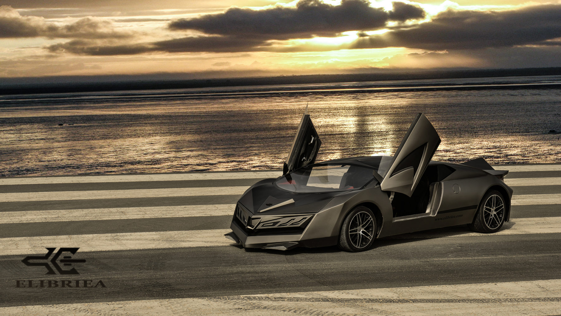 The stealth jet supercar: Qatar's first megacar unveiled with carbon fibre body and metallic gold paint