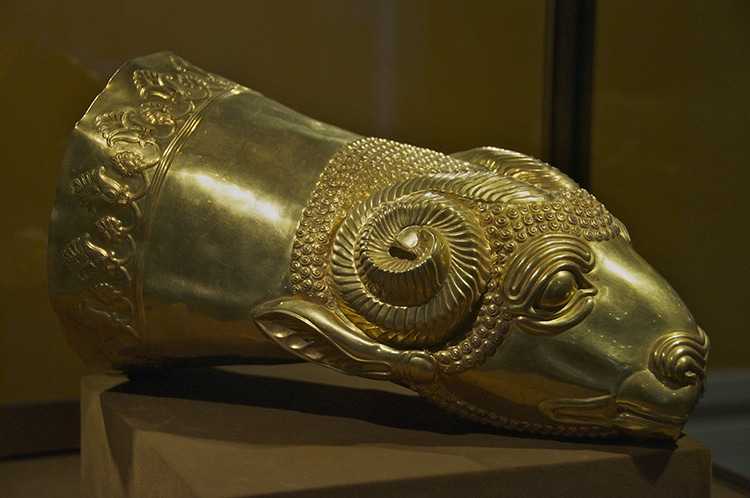 Gold Rhyton Ram's Head Iran