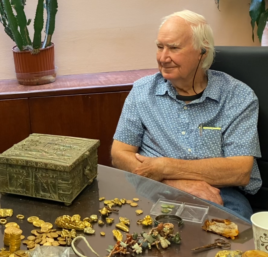 Forrest Fenn reunited with his hidden treasure. Photo by Jack Stuef.