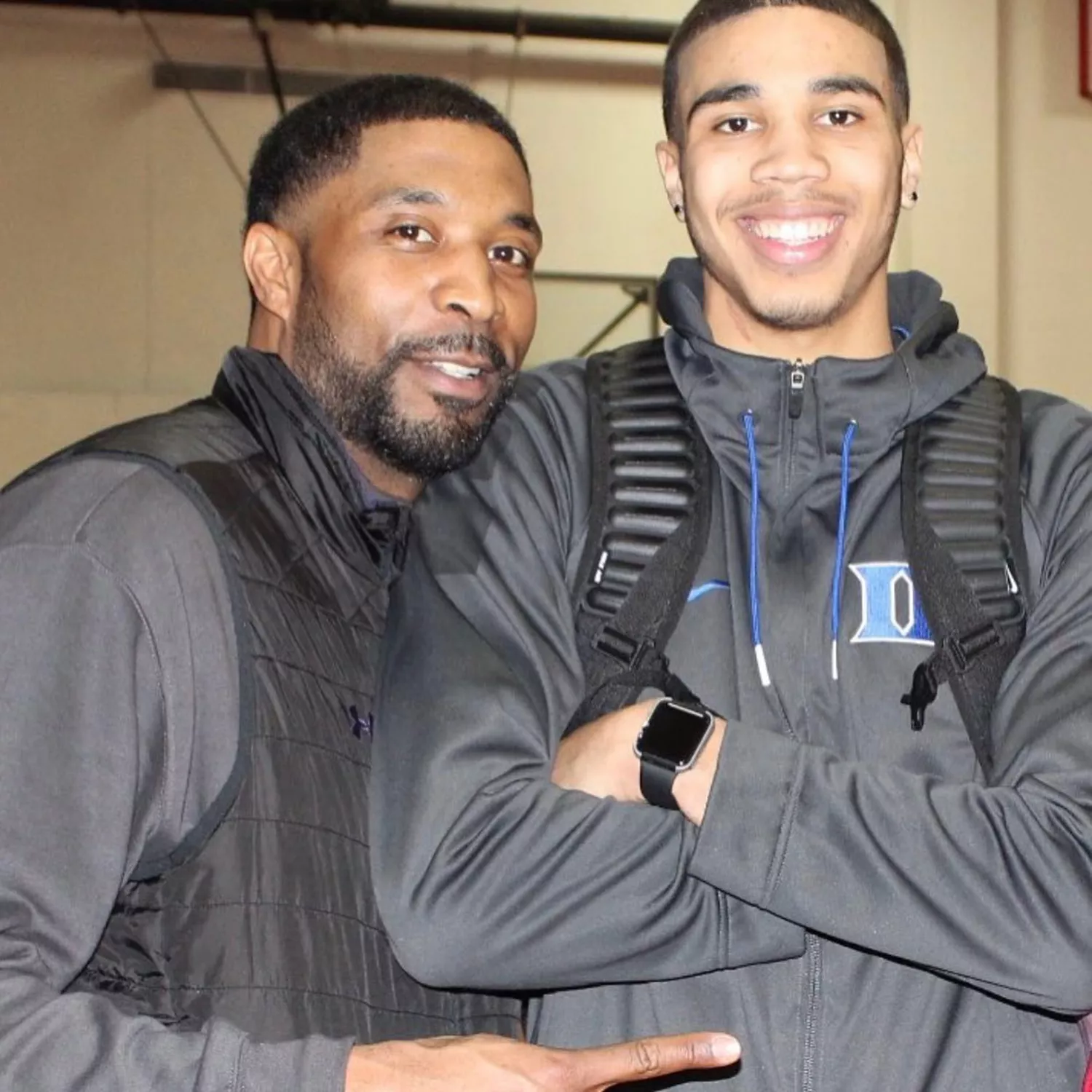 Jayson Tatum with his father Justin