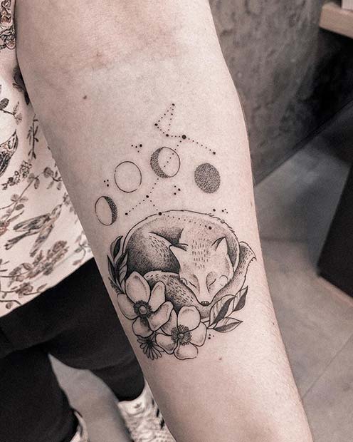 moon phases tattoo