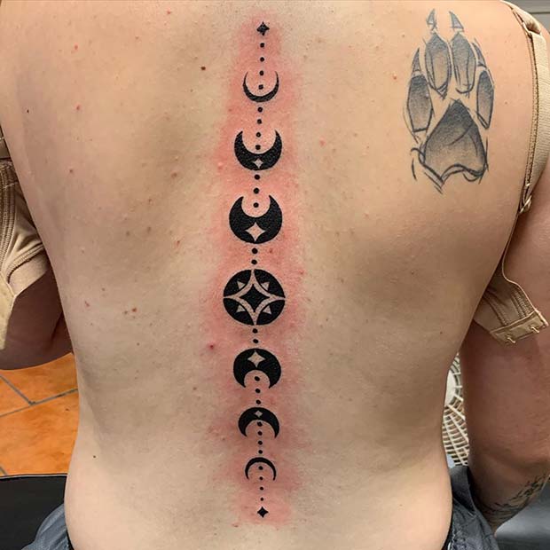 moon phases tattoo