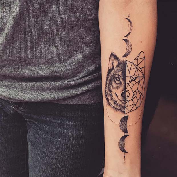 moon phases tattoo