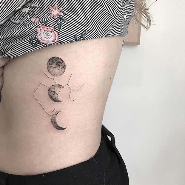 moon phases tattoo