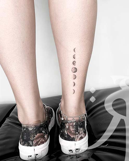 moon phases tattoo