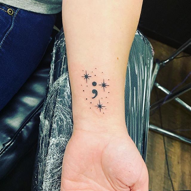 semicolon tattoo