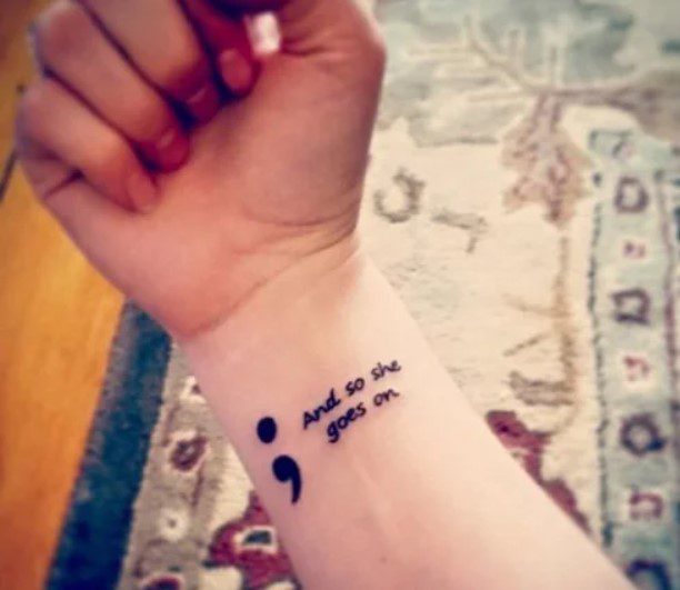 semicolon tattoo