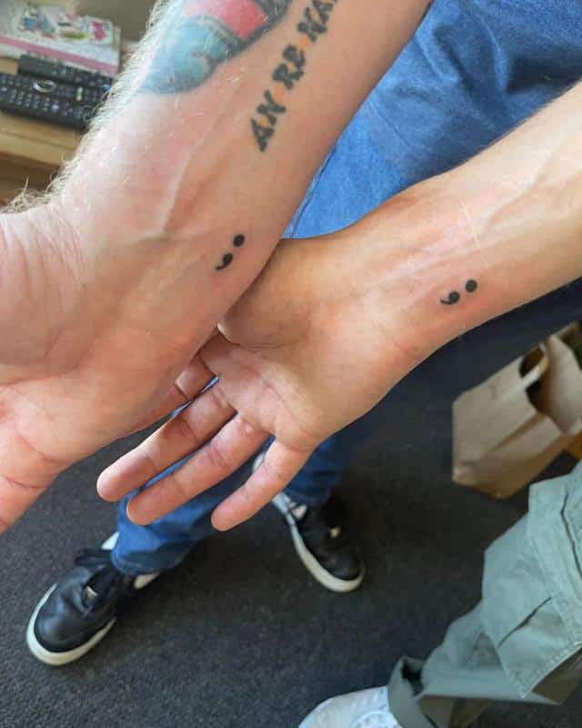 semicolon tattoo