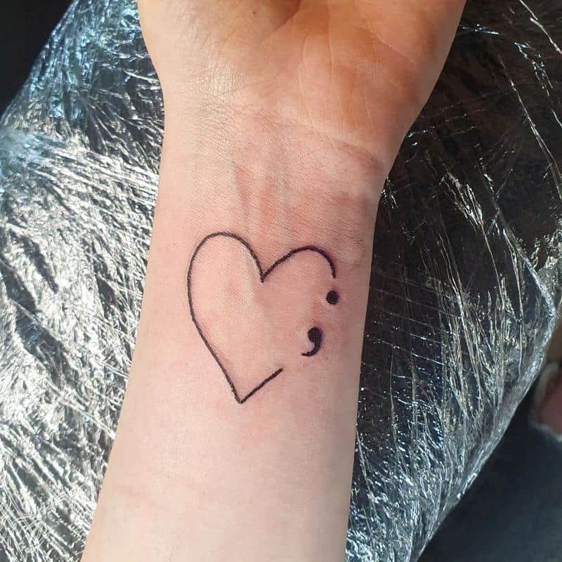 semicolon tattoo