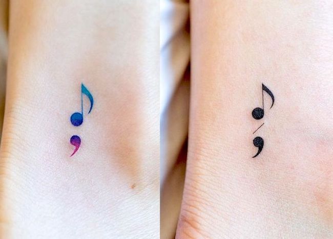 semicolon tattoo