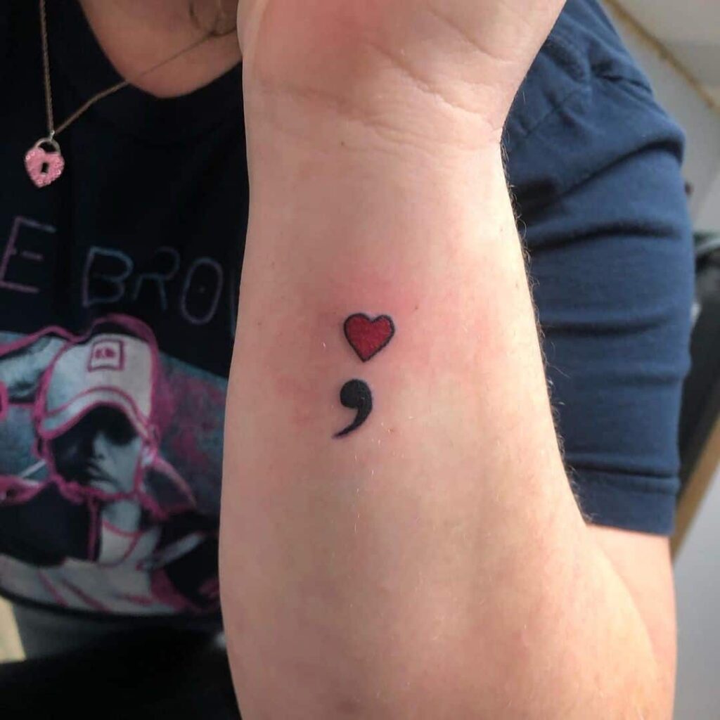 semicolon tattoo