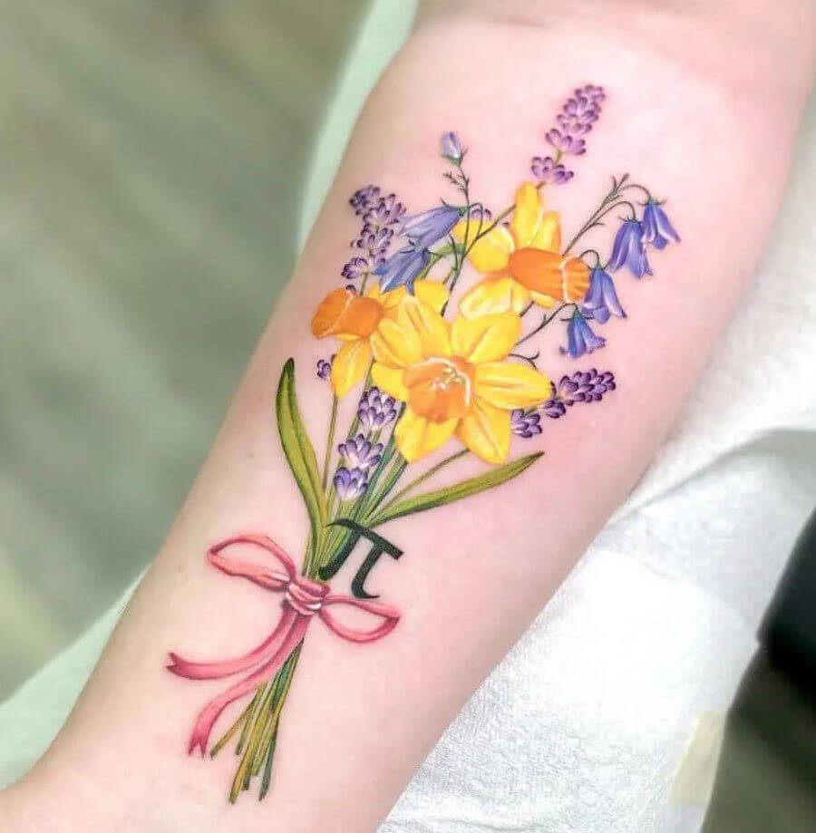 25 Colorful Floral Tattoos That Are Anything But Boring - 171