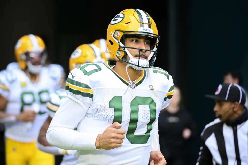 Jordan Love will step in as the Packers' starting QB after three years behind Aaron Rodgers. (AP Photo/Doug Murray, File)
