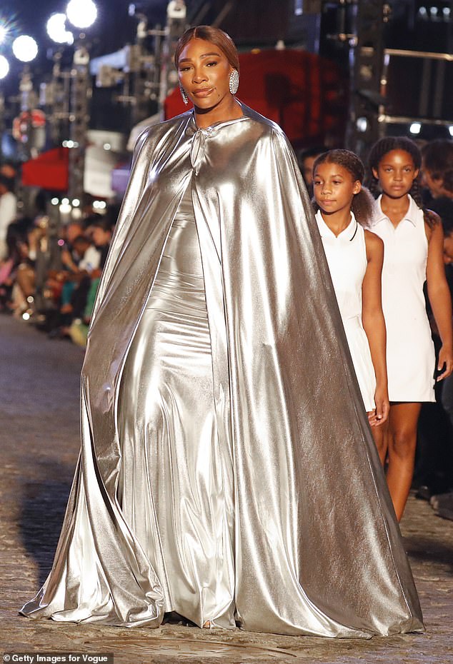 Serena Williams Shines in Metallic Gown on Vogue World Show Runway at ...