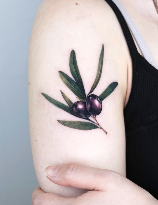 Dainty plant tattoo by Pokhy