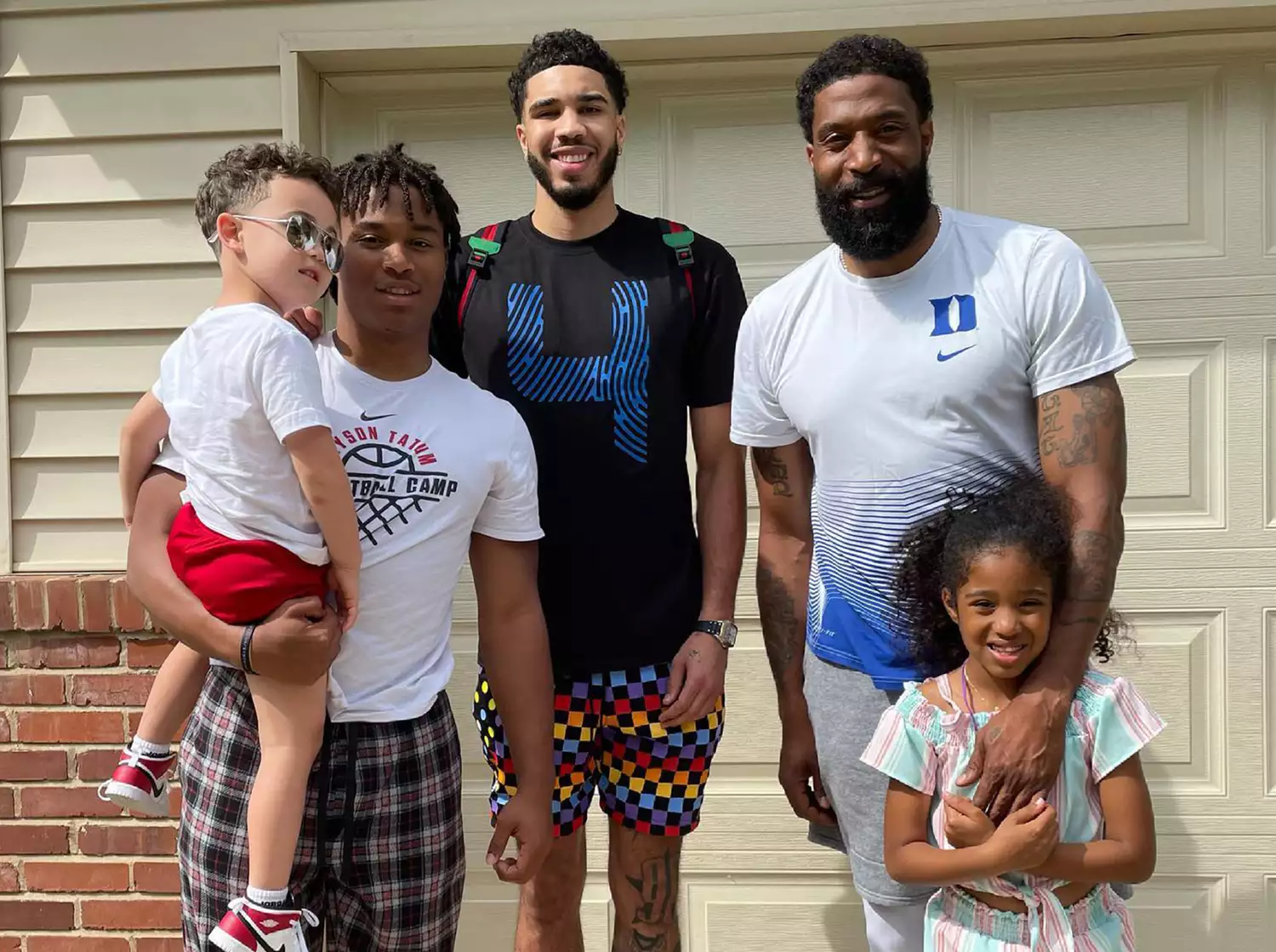 Jayson Tatum with his family