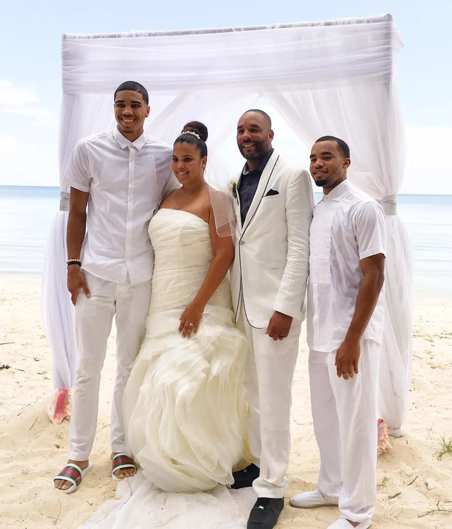 Jayson Tatum with his family