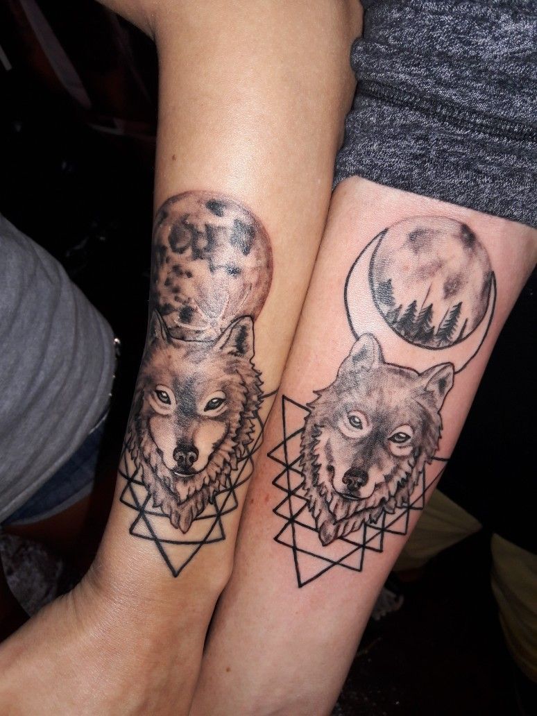 wolf couple tattoo  KickAss Things