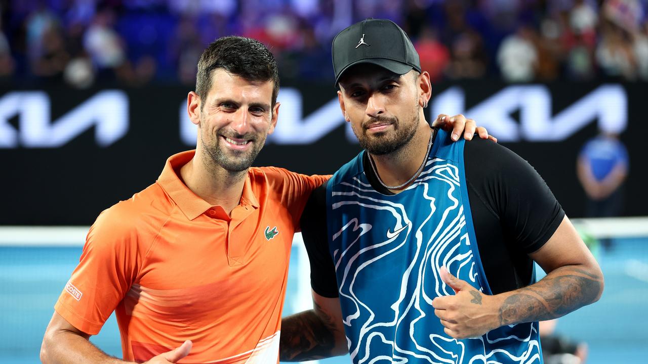 Newfound Nick Kyrgios, Novak Djokovic bromance at Australian Open 2024 is  'weird' and 'unsettling' | news.com.au — Australia's leading news site