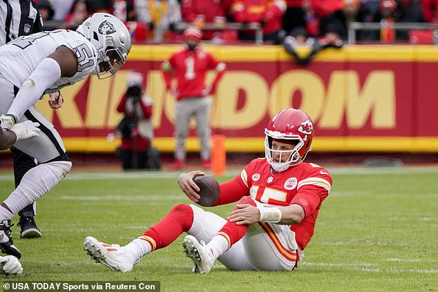But things didn't end well for the Chiefs - who fell 20-14 to the division rival Las Vegas Raiders