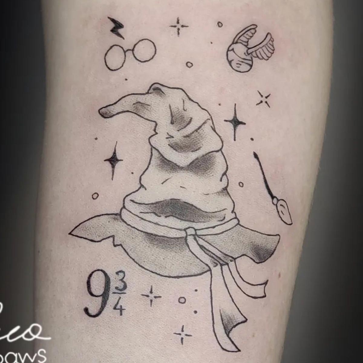 Harry Potter hat tattoo