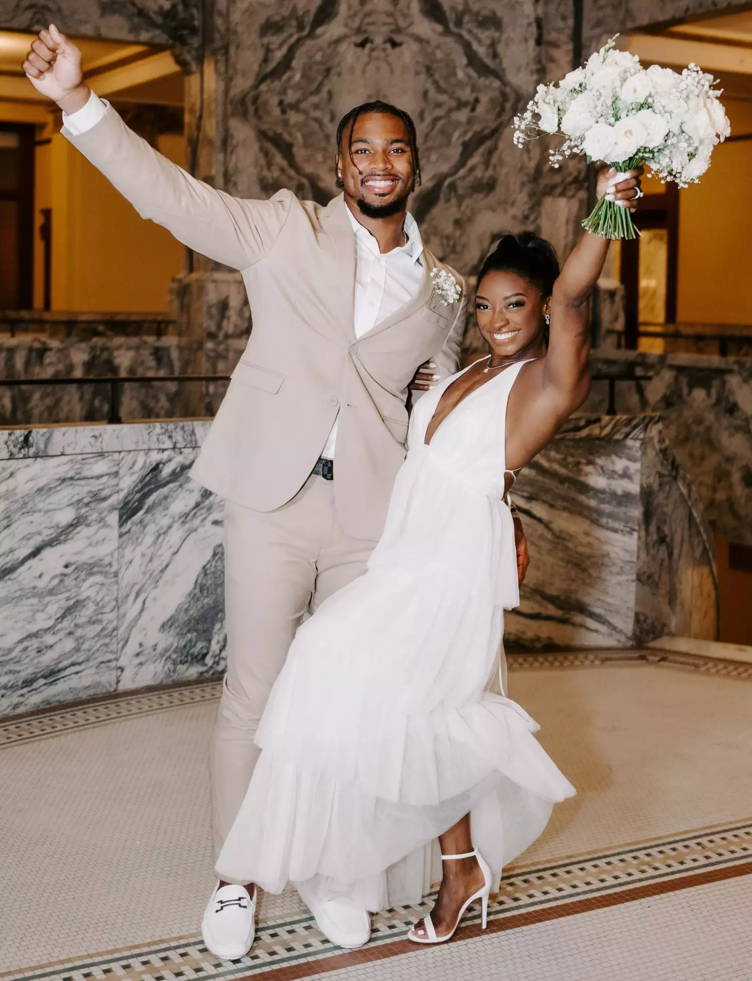 Simone Biles Is Married! The Olympic Gymnast Weds Jonathan Owens in TK Ceremony. Credit: Rachel Taylor